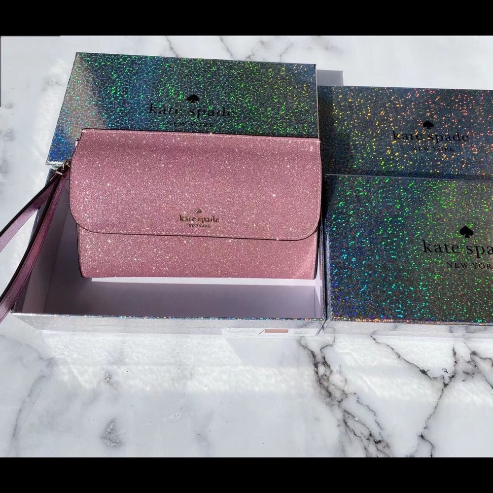 NewInBox-Kate Spade Glitter Wristlet - Picture 6 of 7